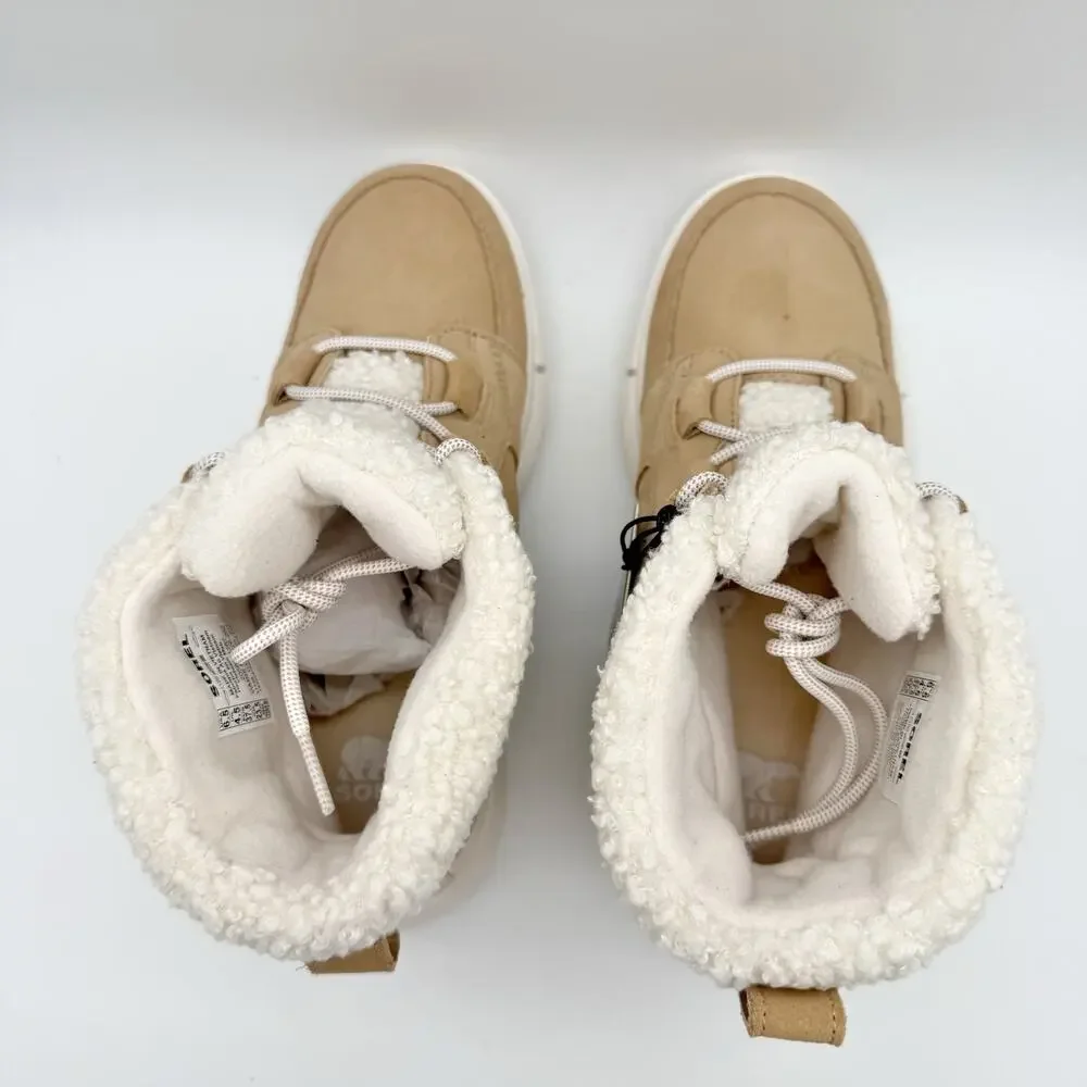 Sorel Womens Explorer Next Carnival Winter Boots US 6.5 Tan Suede Waterproof GUC